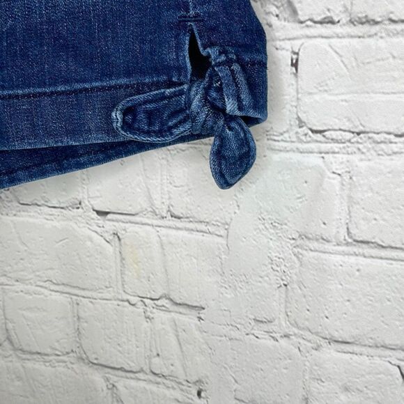 Ann Taylor Women’s Dark Wash Jean Shorts Side Tie size 30 - Picture 2 of 6